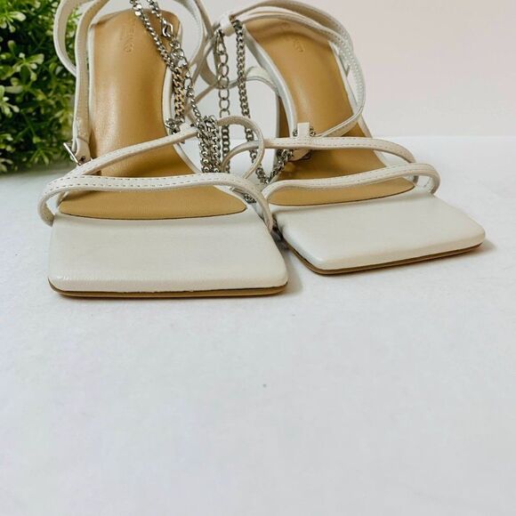 Tony Bianco Lazaar Chain Sandal Heels Sz 5 in Dove Nappa - Picture 5 of 11
